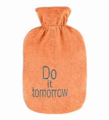 do it tomorrow hot water bottle