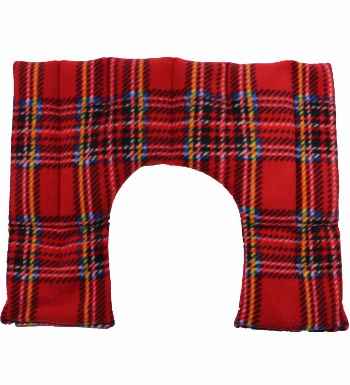 Red Tartan Plaid Wheat Shoulder Wrap