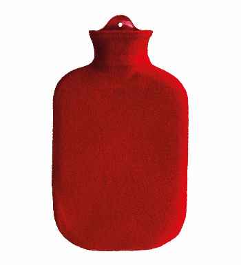 Sänger red fleece hot water bottle