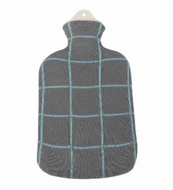 turquoise squares Sänger hot water bottle