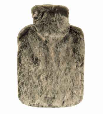 sable faux fur hot water bottle