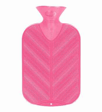 neon pink hot water bottle