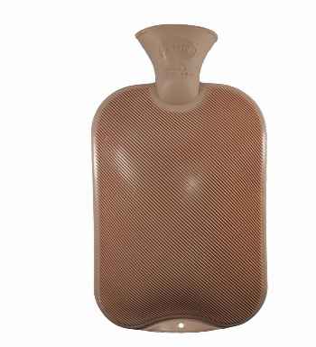 taupe ribbed non rubber hot water bottle