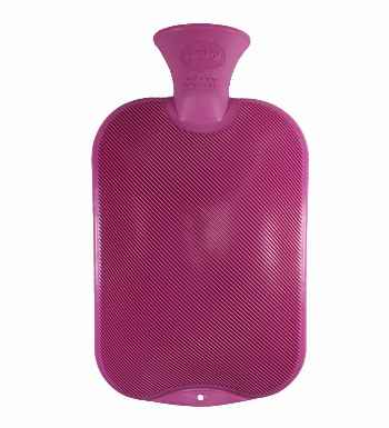 bubble gum pink single rib hot water bottle