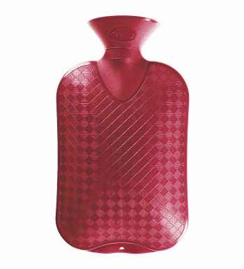 fashy plain cranberry hot water bottle