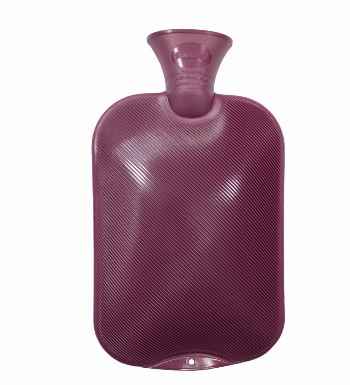 aubergine single rib non rubber hot water bottle