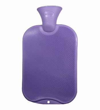 light purple single rib non rubber hot water bottle