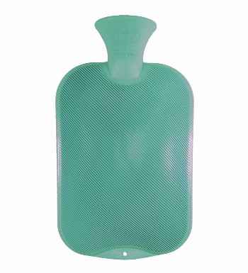 aqua single ribbed latex free hot water bottle