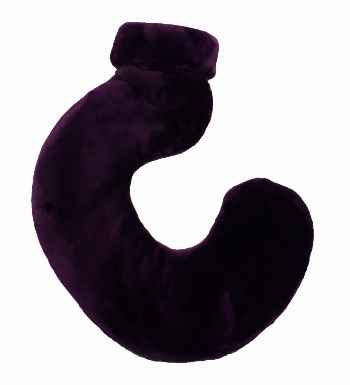 purple neck warmer hot water bottle