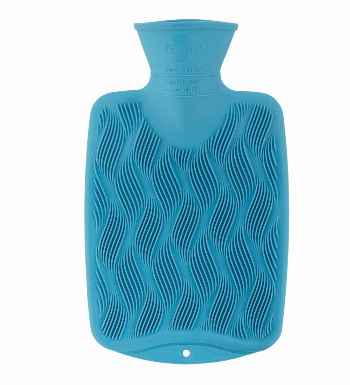 fashy blue small pvc hot water bottle