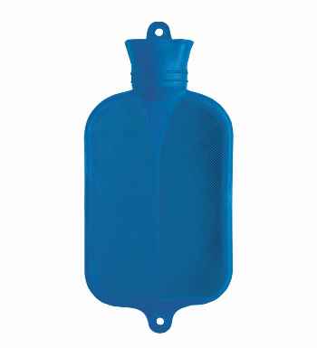 blue Sänger single ribbed plasticiser free hot water bottle