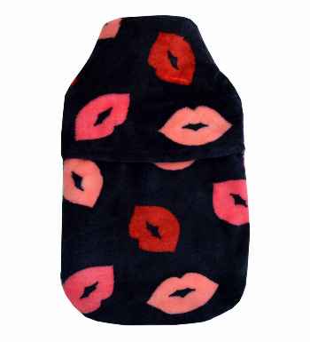 lips hot water bottle cover