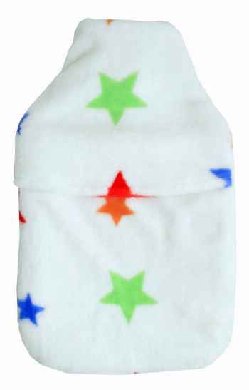 2.0L stars fluffy fleece hot water bottle cover