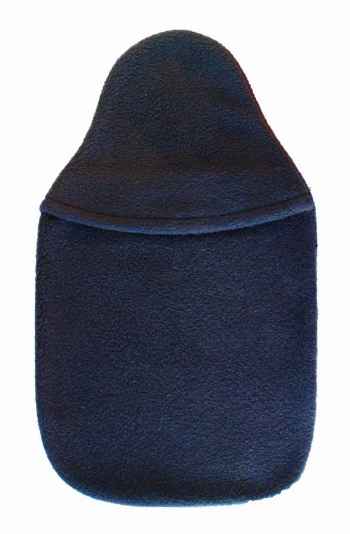 2.0L navy blue fleece hot water bottle cover