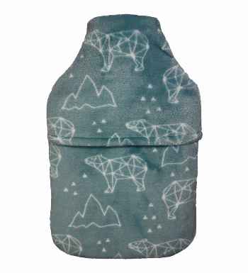 polar bear ice 2.0 litre fleece hot water bottle cover