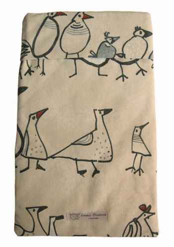 handmade pigeon padded hot water bottle cover