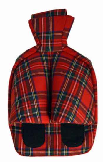 tartan foot warmer hot water bottle