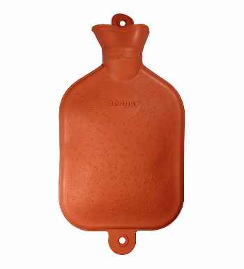 1.5-litre orange hot water bottle