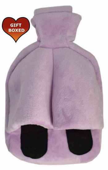 lilac foot warmer hot water bottle