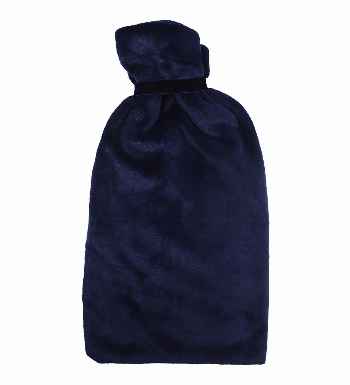 large navy blue 3.0 litre fleece hot water bottle covers