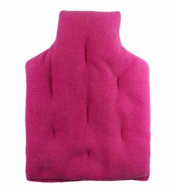 fuchsia hot wheat bottle shaped heat pack