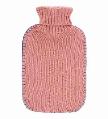 Apricot Latex Free Cotton Knit Hot Water Bottle