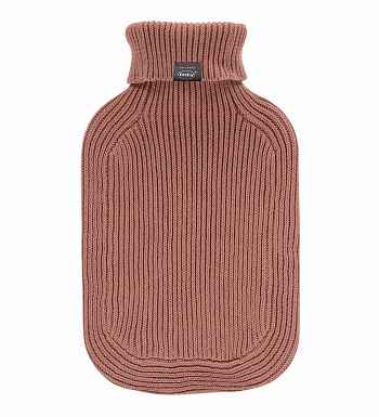 Brown Latex Free Cotton Knit Hot Water Bottle