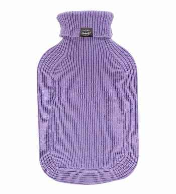 Lilac Latex Free Cotton Knit Hot Water Bottle