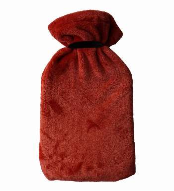 burnt orange large hot water bottle cover