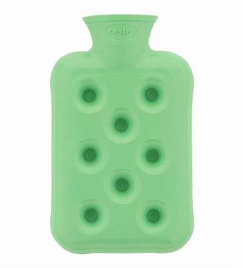 green honeycomb small hot water bottle