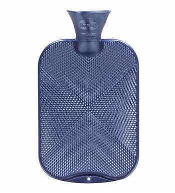 navy crystal star hot water bottle