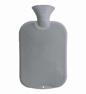 light grey hot water bottle