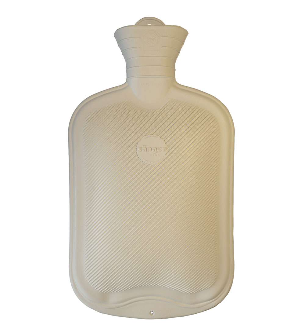 cream hot water bottle