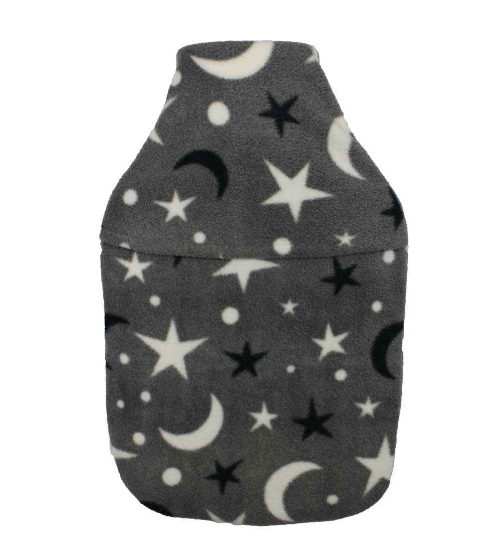 stars moon fleece hot water bottle cover