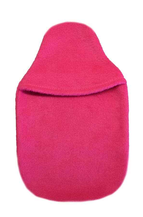 1.0L cerise fleece hot water bottle cover