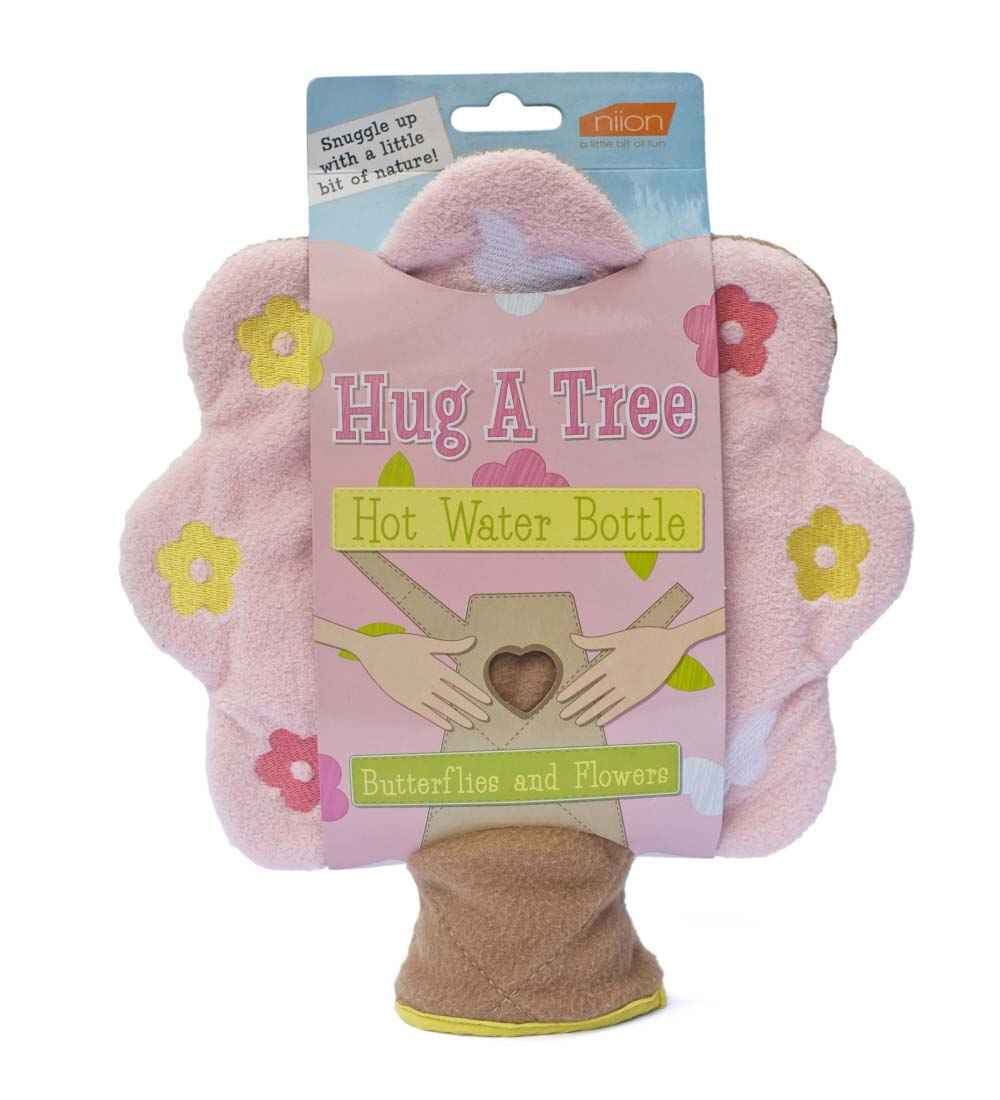 butterflies hug a tree hot water bottle