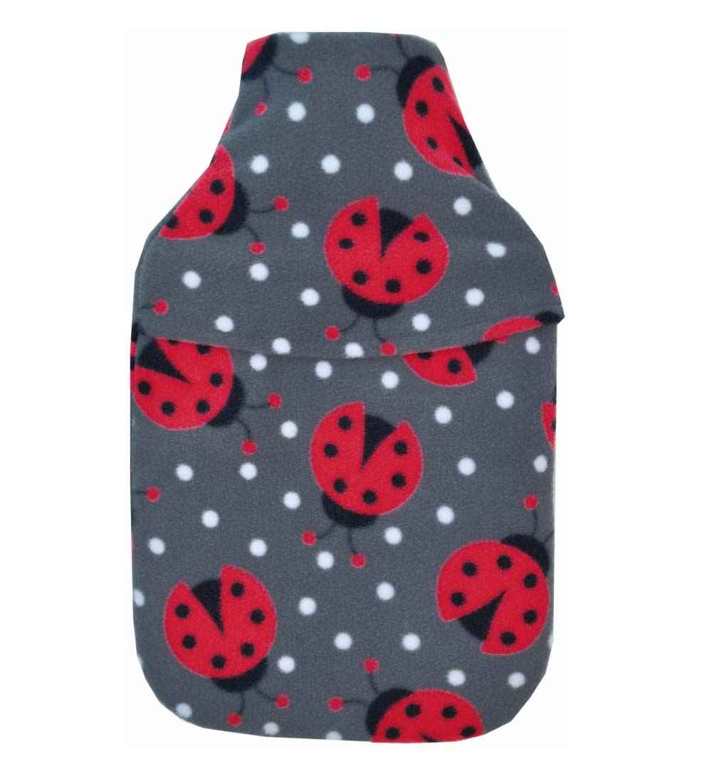 ladybird grey hot water bottle