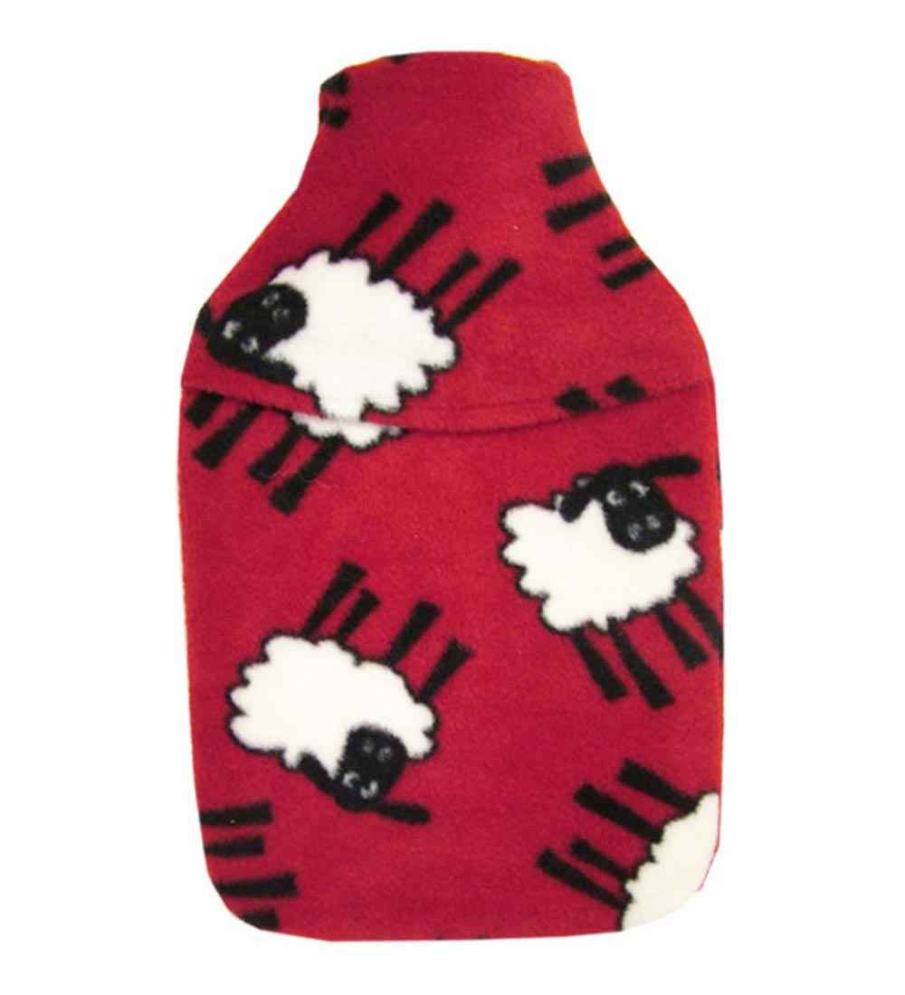 red lamb hot water bottle