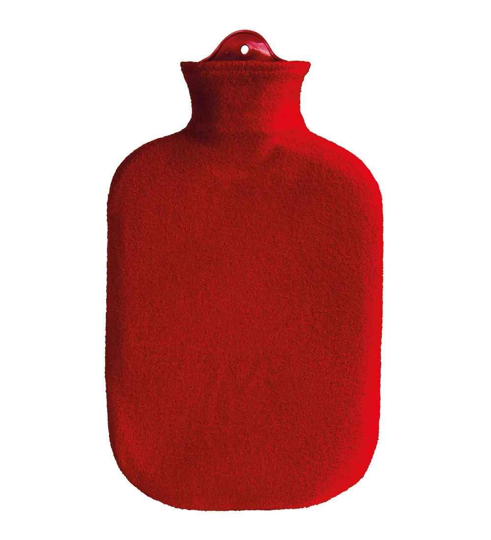 Sänger red fleece hot water bottle