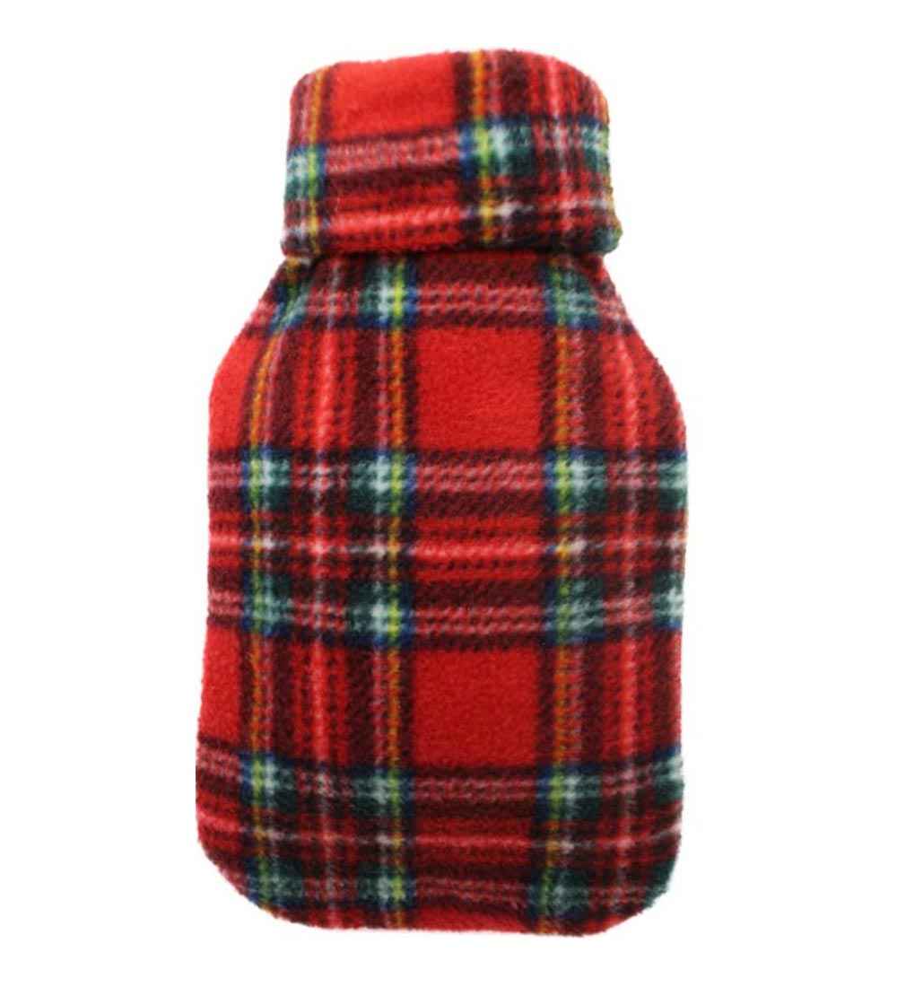 tartan mini hot water bottle