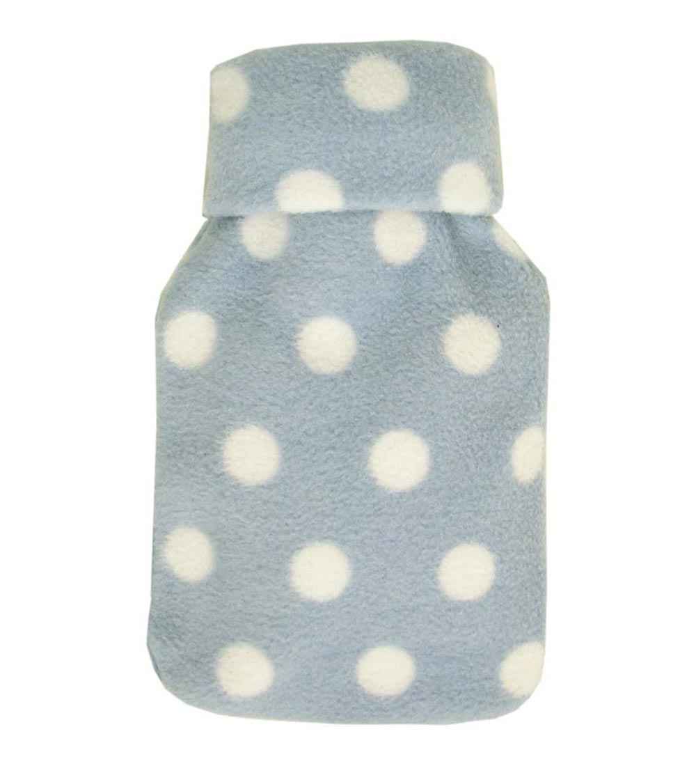 mini spotty blue hot water bottle cover