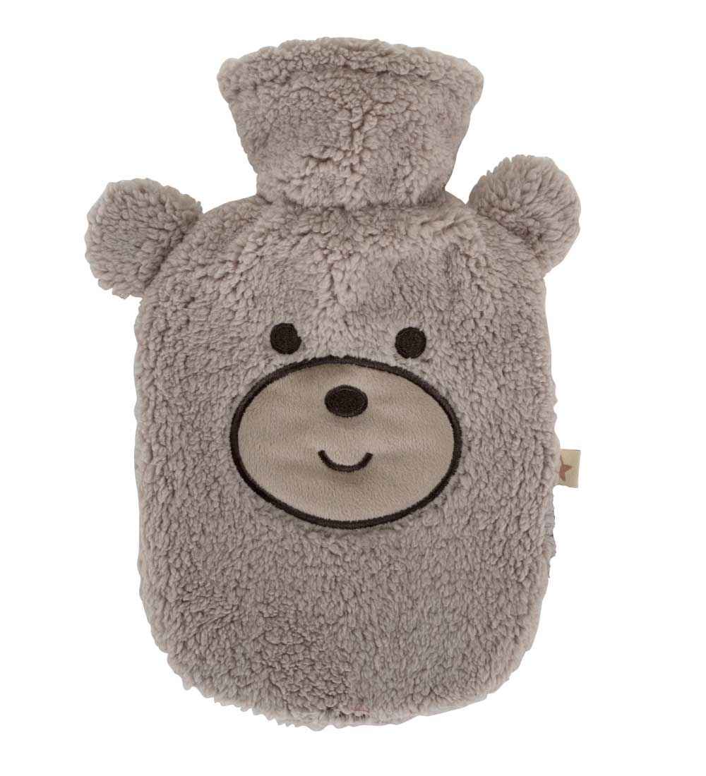 taupe bear hot water bottle