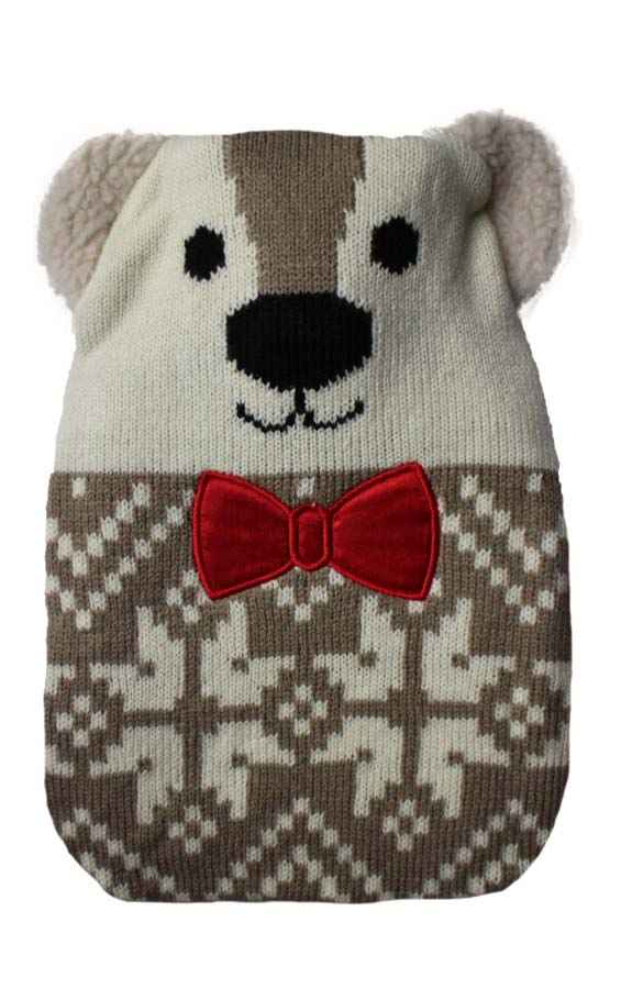 dicky bow dog hot water bottle