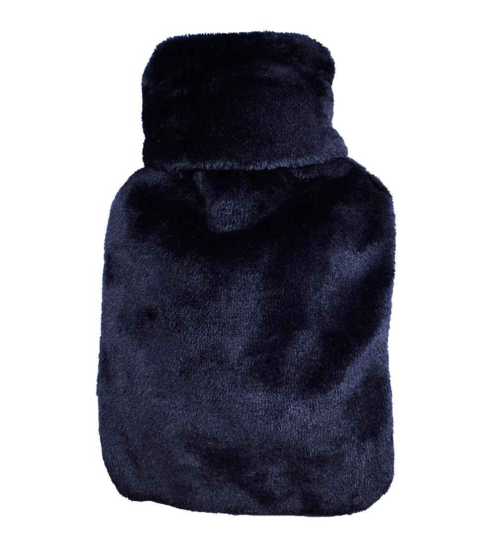 navy blue mini hot water bottle