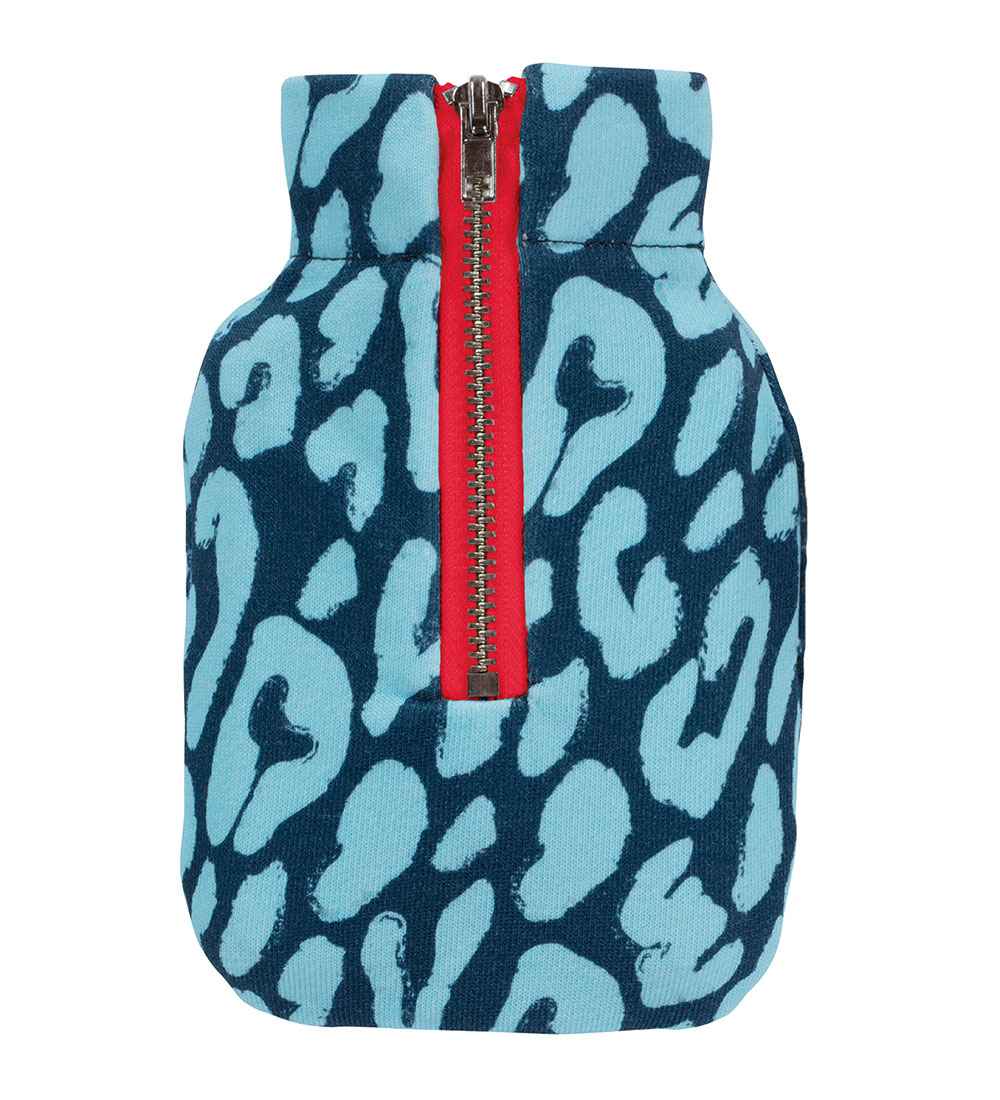 turquoise leo hot water bottle