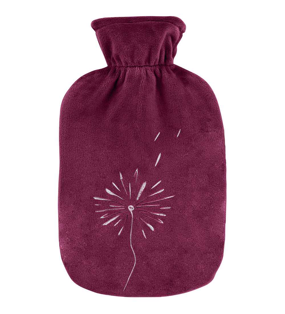 ruby dandelion hot water bottle