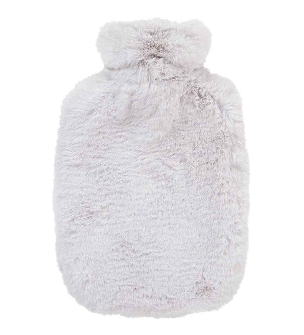 alabaster faux fur hot water bottle