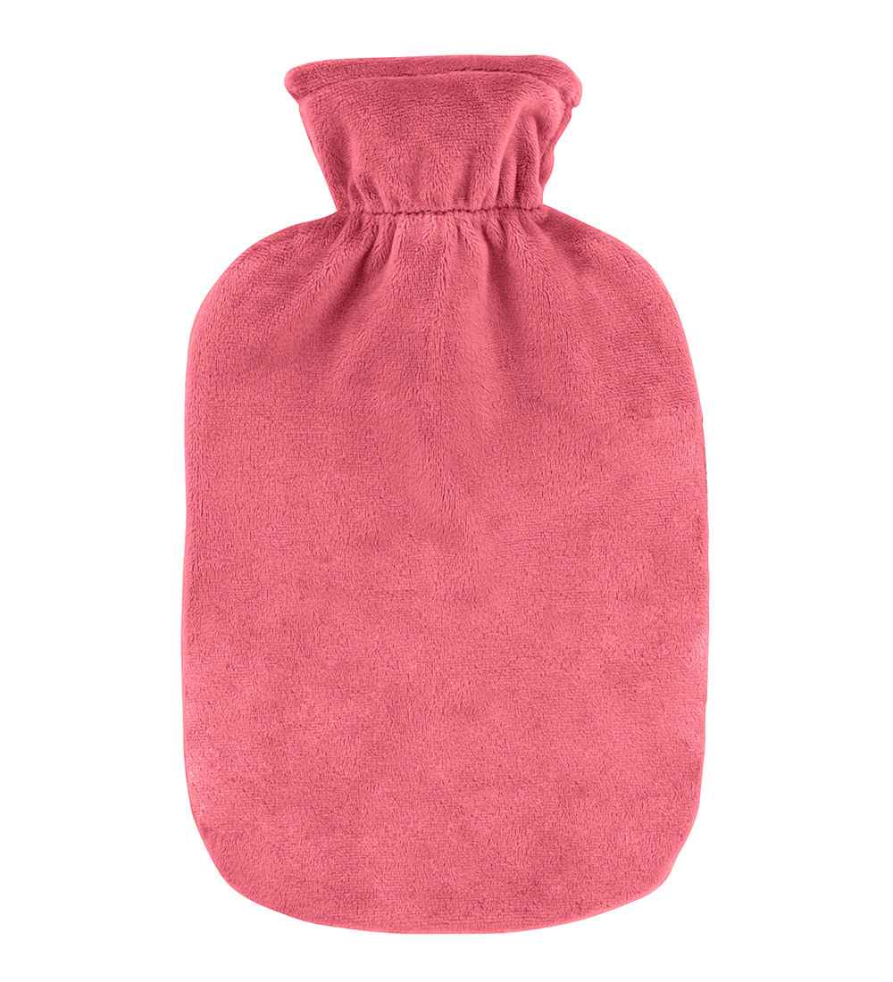 coral velour hot water bottle