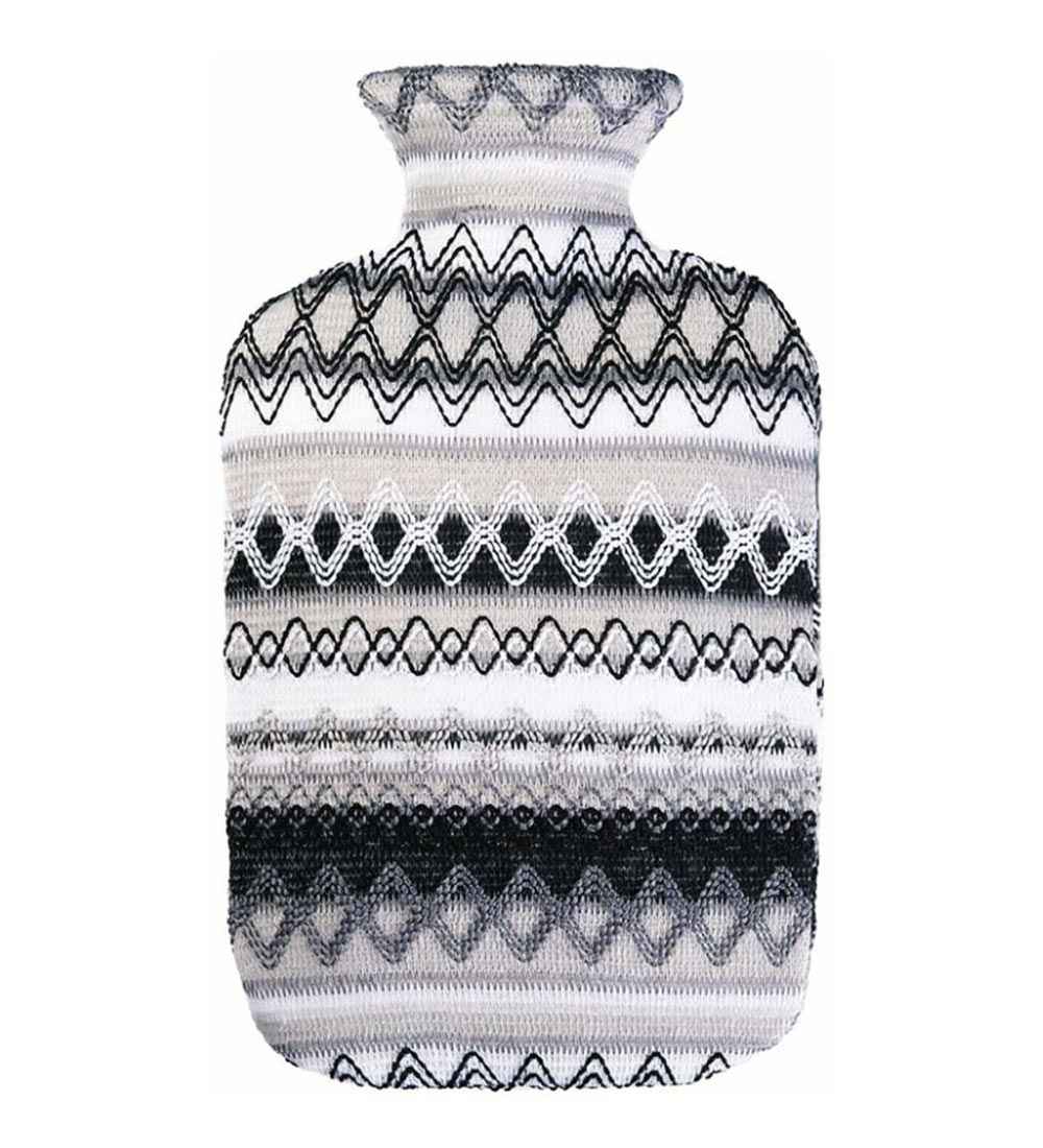 fashy monochrome peru knitted hot water bottle