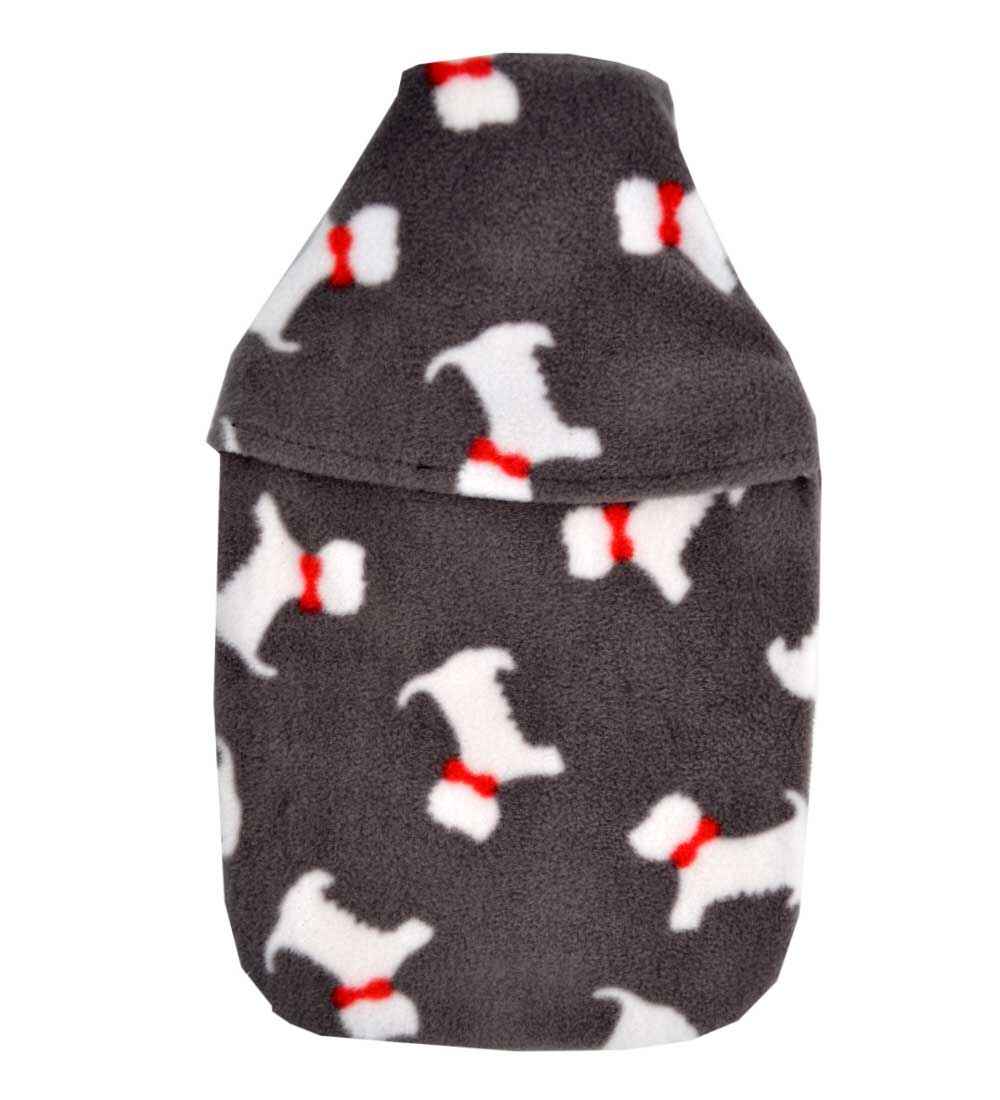 west highland terrier fleece hot water bottle cover